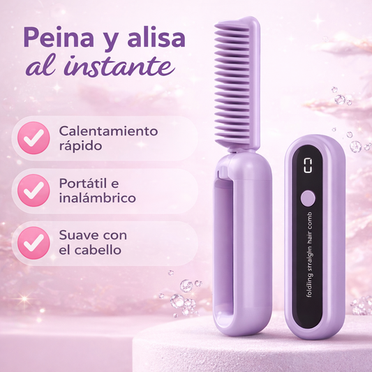 Cepillo Alisador Portátil Plegable